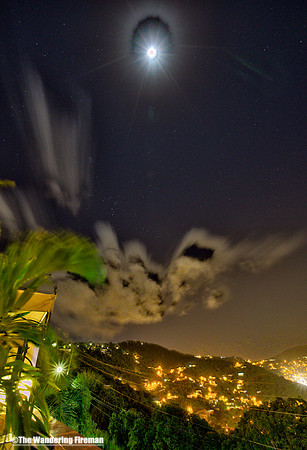 Artistic night-scape of Charlotte Amalie
