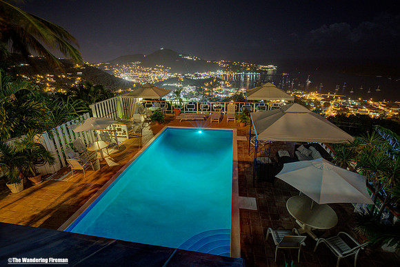 Charlotte Amalie at night