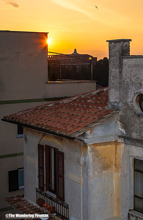 "Italian rooftop sunset"