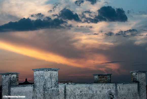 "Italian rooftop sunset"