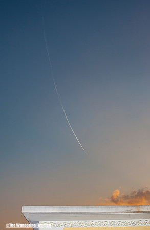 Contrail in an Italian sky