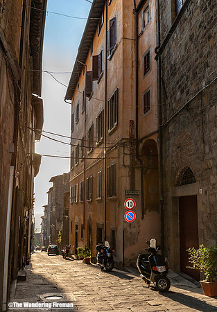 Italian street scene in Cortona.