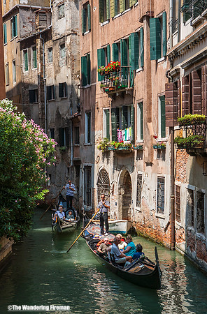 Beautiful canal in Venice Italy