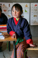 Young Bhutanese school girl