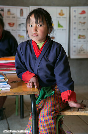 Young Bhutanese school girl