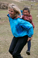 Bhutanese piggy back ride