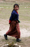 Young Bhutanese school girl
