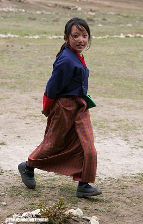 Young Bhutanese school girl