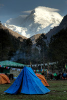 Camping in the mountains of Bhutan