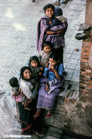 A group of young children in Kathmandu Nepal