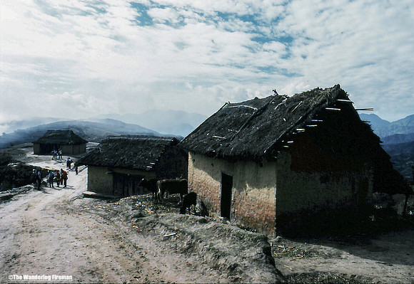 Scenic village hut on the trail