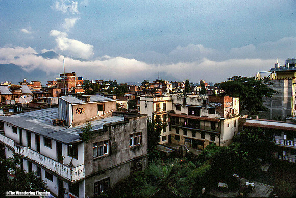 Looking out over Thamel Kathmandu Nepal