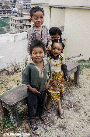 Laughing children in Kathmandu Nepal