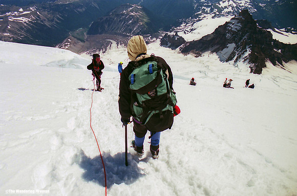 Our descent of Mount Ranier in Washington State