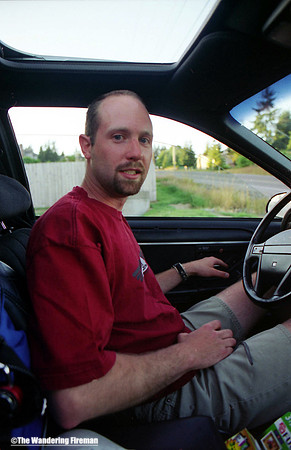 My Travel parner Aaron as we begin our drive to Ranier in Washington State