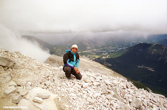 Me on the summit of Tunnel Mountain in Alberta Canada