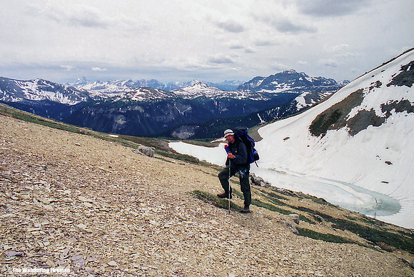 Scrambling the backside of Tunnel mountain in Alberta Canada