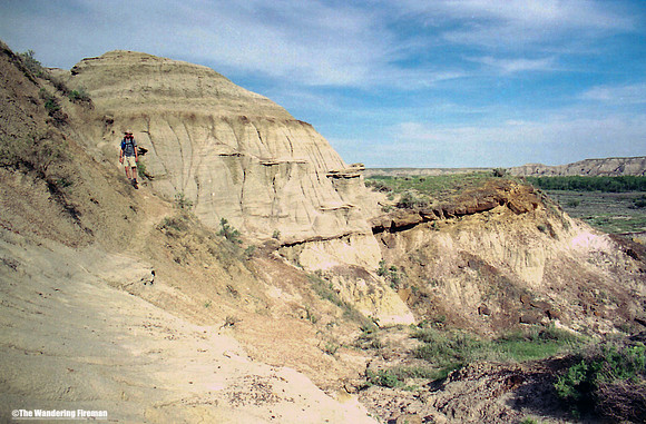 The scenic landscape of the Badlands in Drumheller Alberta
