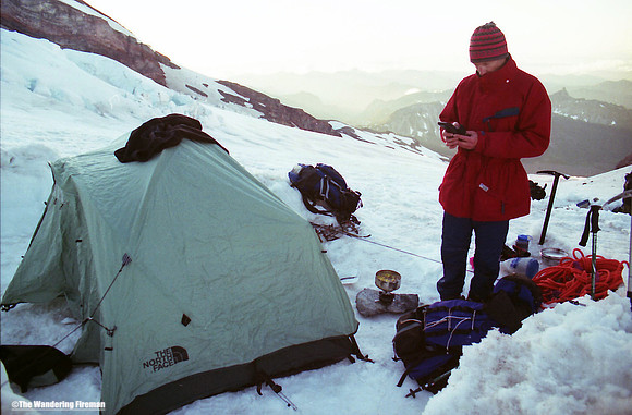 Our camp in camp Shurman on Mount Ranier in Washington State
