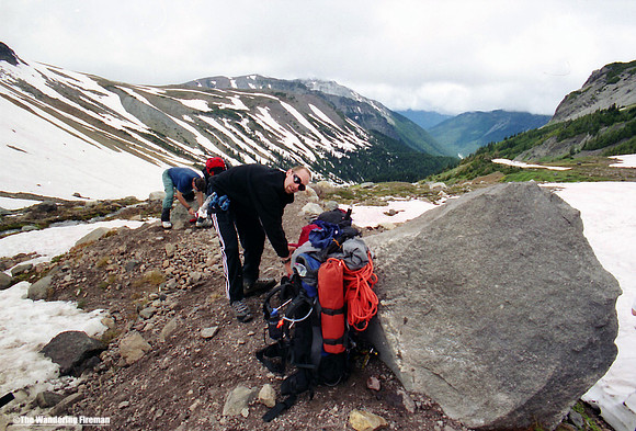 HIking toward the glacier on Mount Raner in Washington State