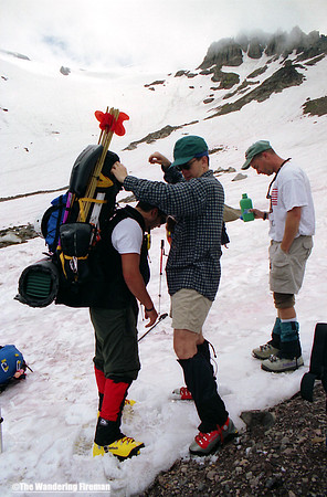 The start of the glacier climb on Mount. Ranier Washington State