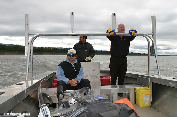 "Crossing the Mackenzie River."