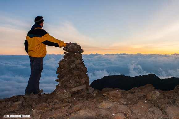 "Hiking the Machame trail on Kilimanjaro in Tanzania."