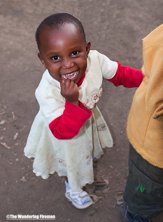 "Young African child"
