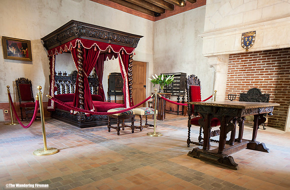 Leonardo Da Vinci's death bedroom in southern France.