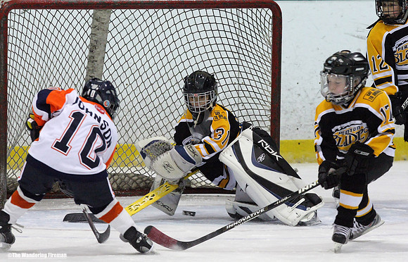 Slipping the puck past the goalie