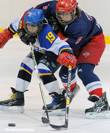 Battling for the puck