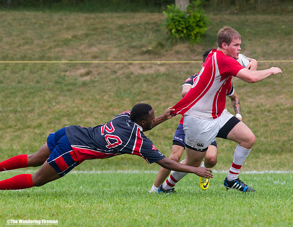 Breaking free from a rugby tackle