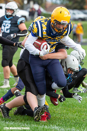 Struggling to break a tackle