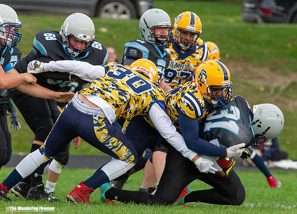 Tackled by the opposition