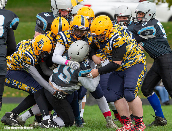 Crushed by the opposition in football