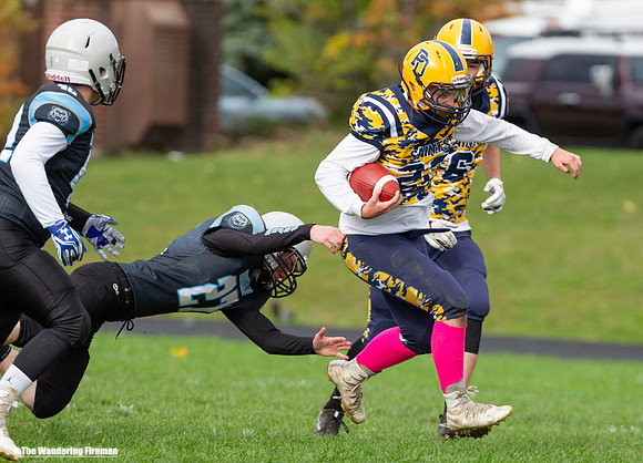 Stretching for a tackle