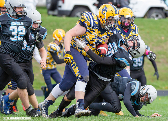 Bringing down your opponent in football