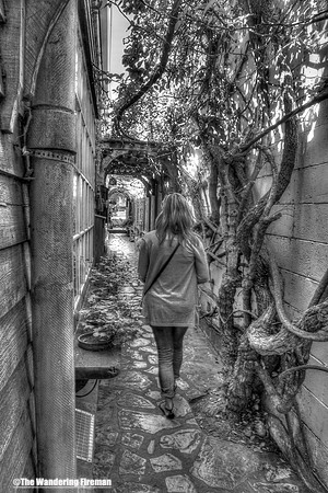 Woman in a laneway