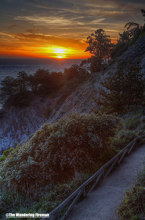 Sunset over the coastal Pacific