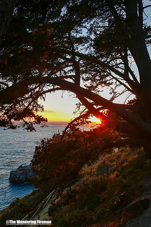 Sunset over the Pacific Ocean