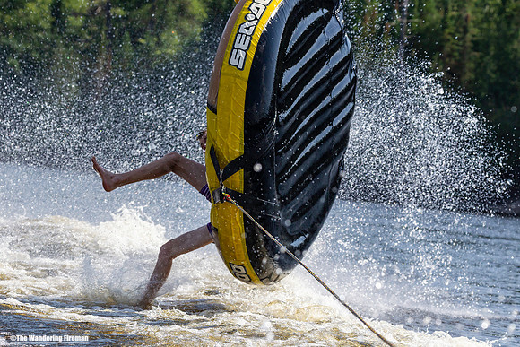 How not to ride a tube behind a boat