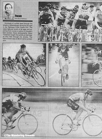 Mississauga News Focus column featuring bicycle race
