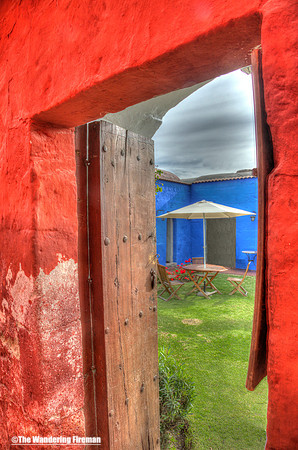Colourful doorway in Peru