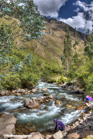 Getting water from the river