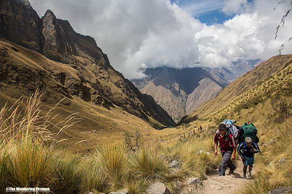 Climbing toward Dead Woman's Pass