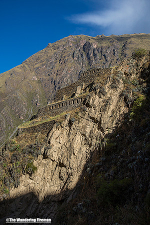Mountain scene in Ollontaytambo Peru