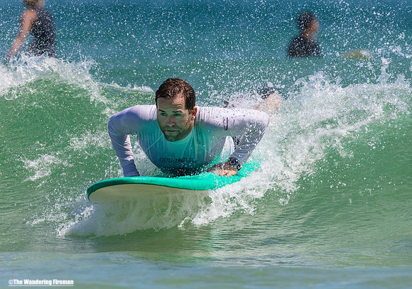 Surfing in Byron Bay