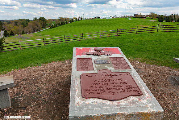 Woodstock music festival marker in Bethel New York