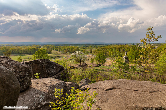Looking down from Big Round Top
