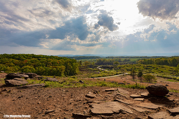 The "Devils Den" battle site of Gettysburg Pennsylvania